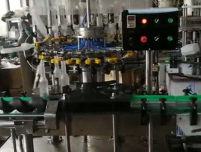 18頭全自動翻轉式沖瓶機-負壓灌裝機